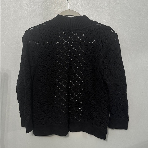 Jones Studio Open Knit Black Cardigan - Picture 4 of 4